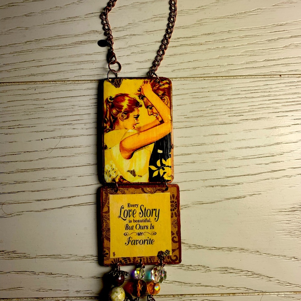 Your Love Story Brass Ornament